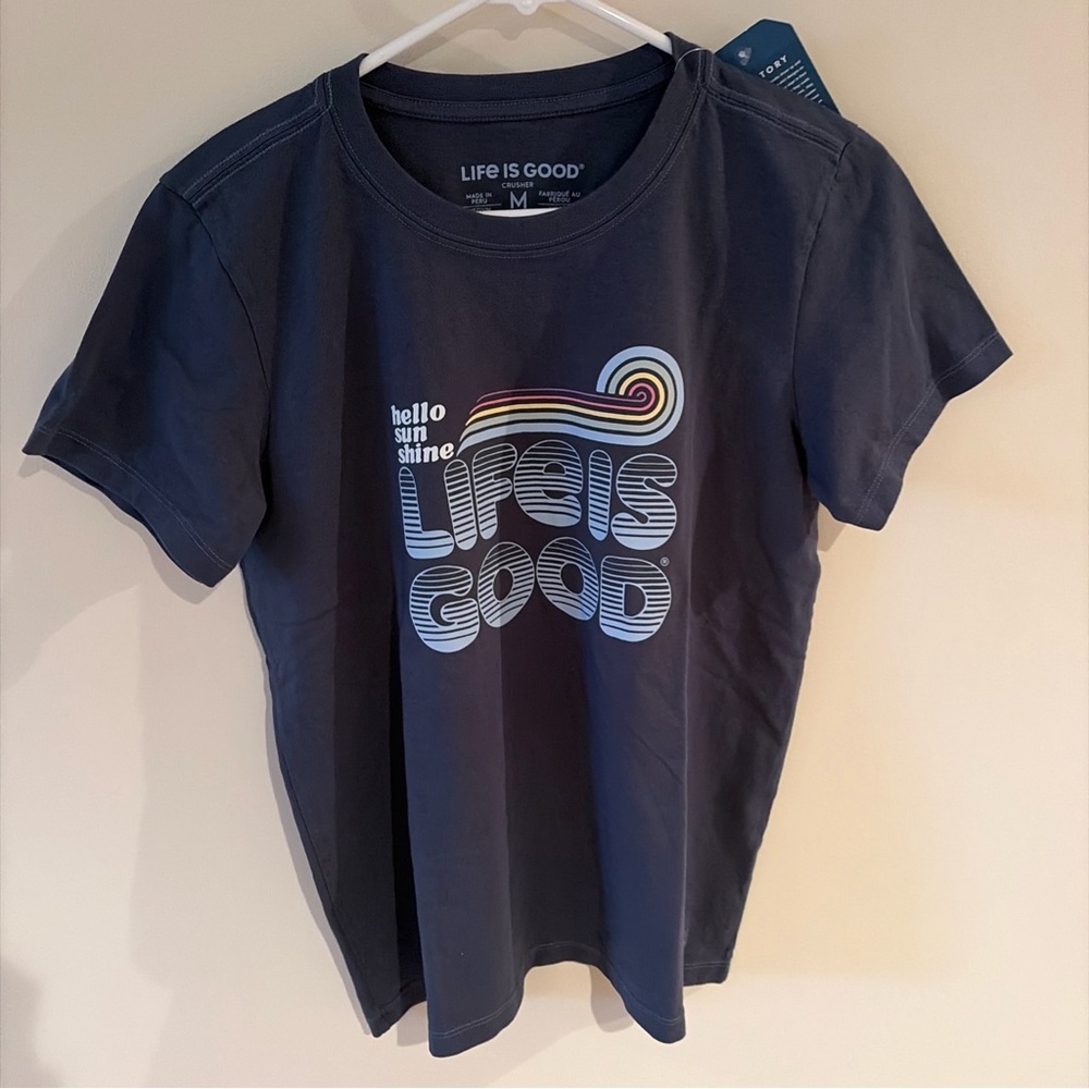 Life is Good Navy Graphic Hello Sun Shine Tee - 'Life is Good'-medium